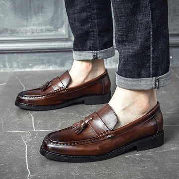 Men Flats Leather Oxfords Formal Shoes
