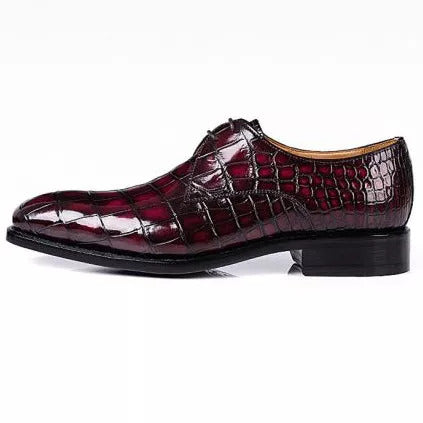 Men's Handmade Alligator Lace-up Dress Shoes