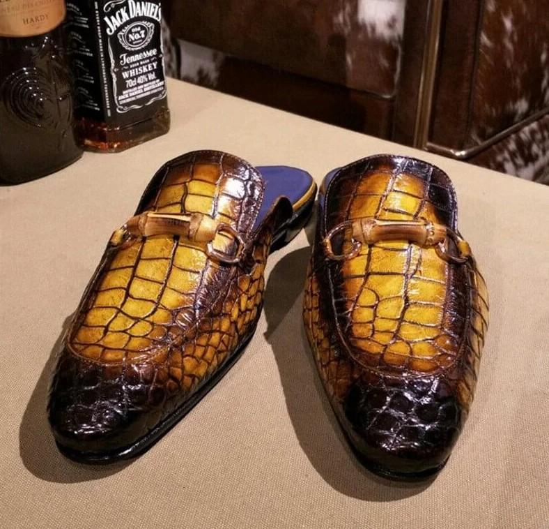 Vintage Classic Casual PU Leather Slippers