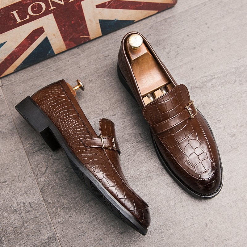 Men's Buckle Casual Loafer Shoes