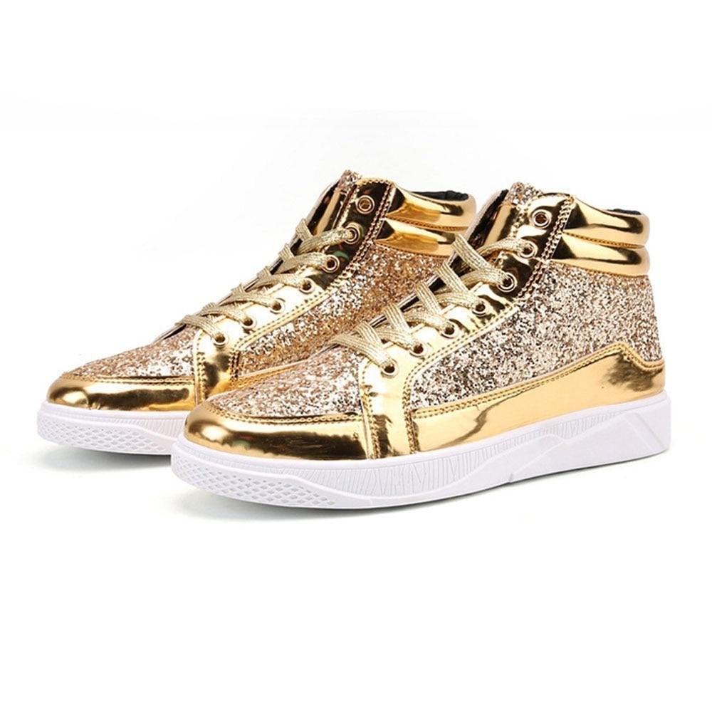 New Fashion Gold Men Casual Shoes