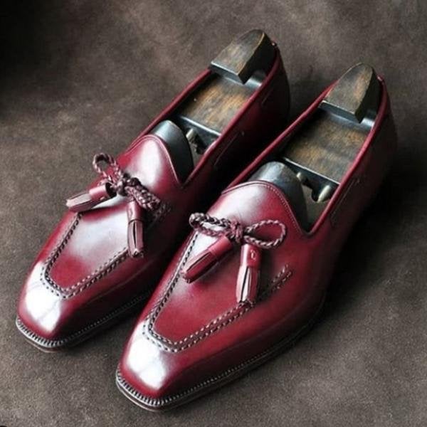Red Trendy Classic Men's Loafers