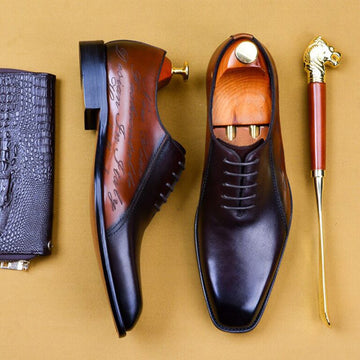 Men Lace-Up Handemade Leather Shoes