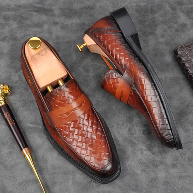 Men High Quality Slip-On PU Leather Formal Dress Shoes