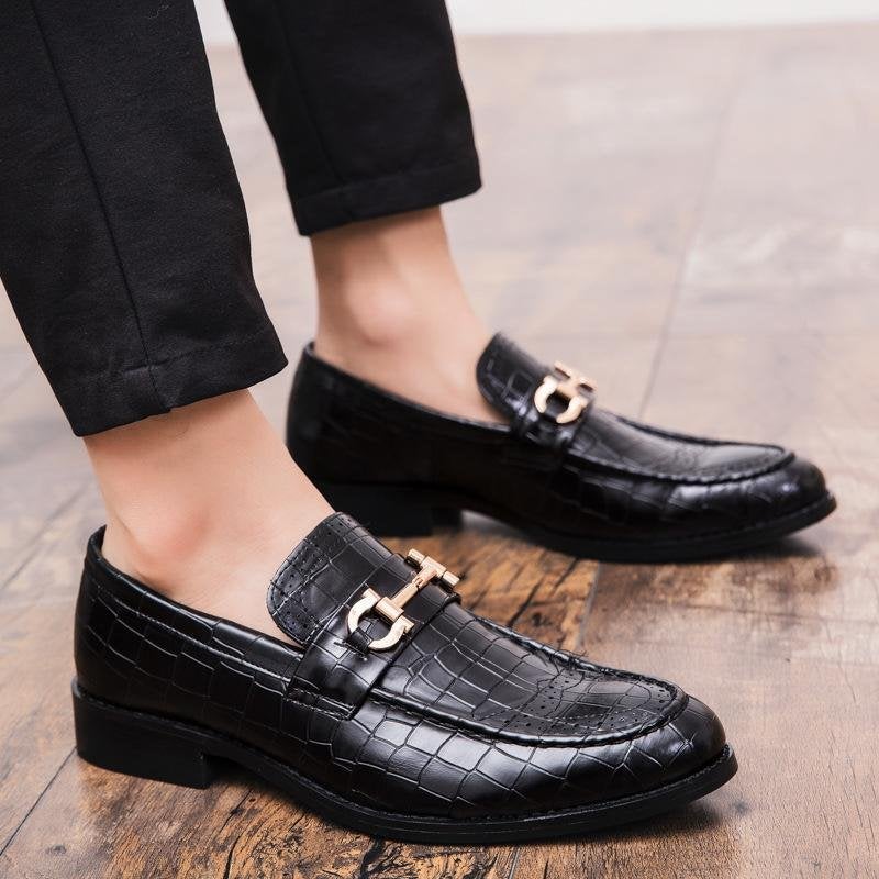 Plus Size British Loafers Men Business Dress Shoes