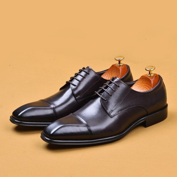 Handmade Full Grain Cowhide Genuine Leather Lace Up Luxury Shoes For Men