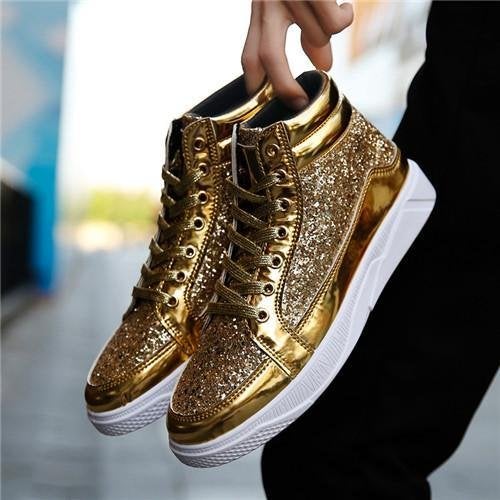 New Fashion Gold Men Casual Shoes