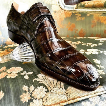 Men's Low Heel Belt Buckle Business Shoes
