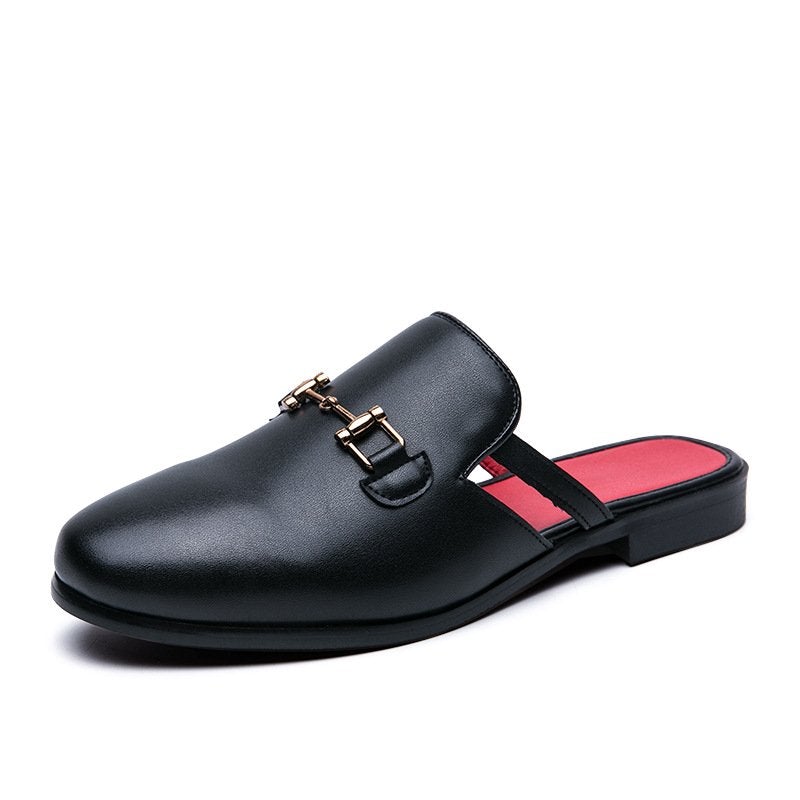 Men's Casual Breathable Semi-drag Leather Shoes