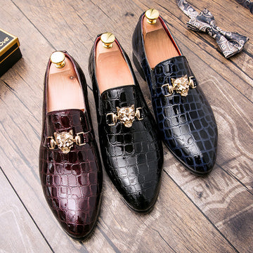 Men's Crocodile Formal Business Shoes Fashion Wedding Shoes