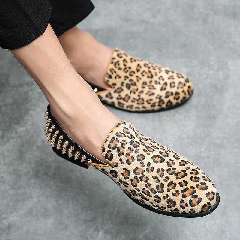 New Personality Leopard Print Loafers