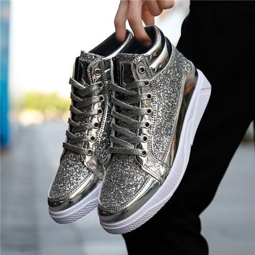 New Fashion Gold Men Casual Shoes