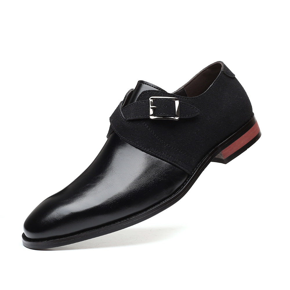 Men's Casual Fashion Color Matching Leather Shoes