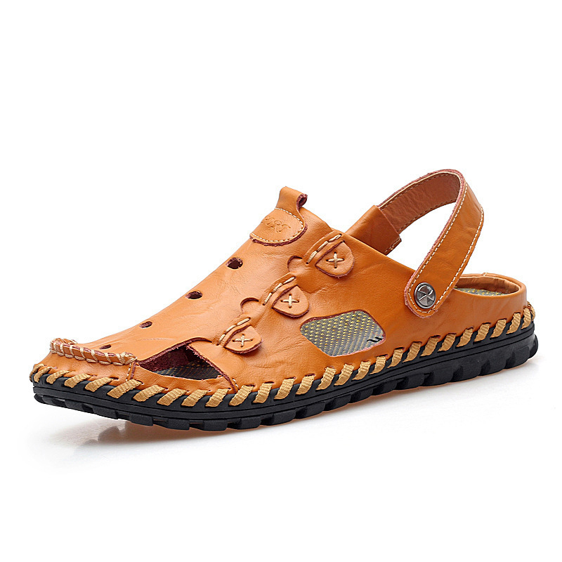 Men's Sewing Summer Sandals Slip On Beach Slipper Shoes