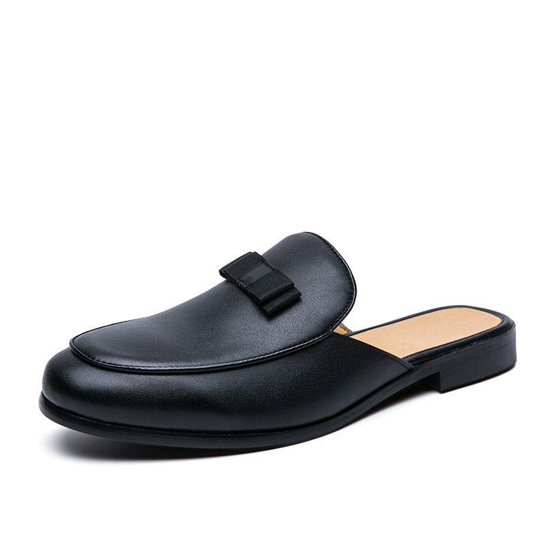 Men's Casual Breathable Semi-drag Leather Shoes