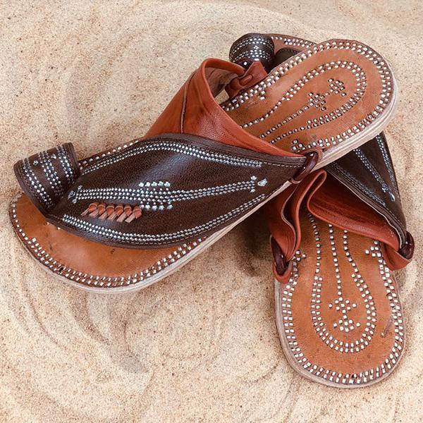 Men's Retro Summer Push Toe Beach Sandals