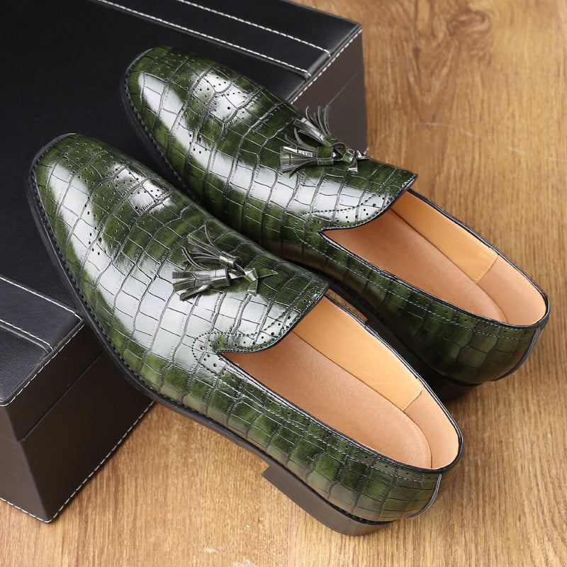 Crocodile Pattern Pointed Toe Shoes