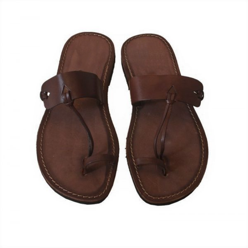 Summer Men's Retro Roman Style Leather Sandals
