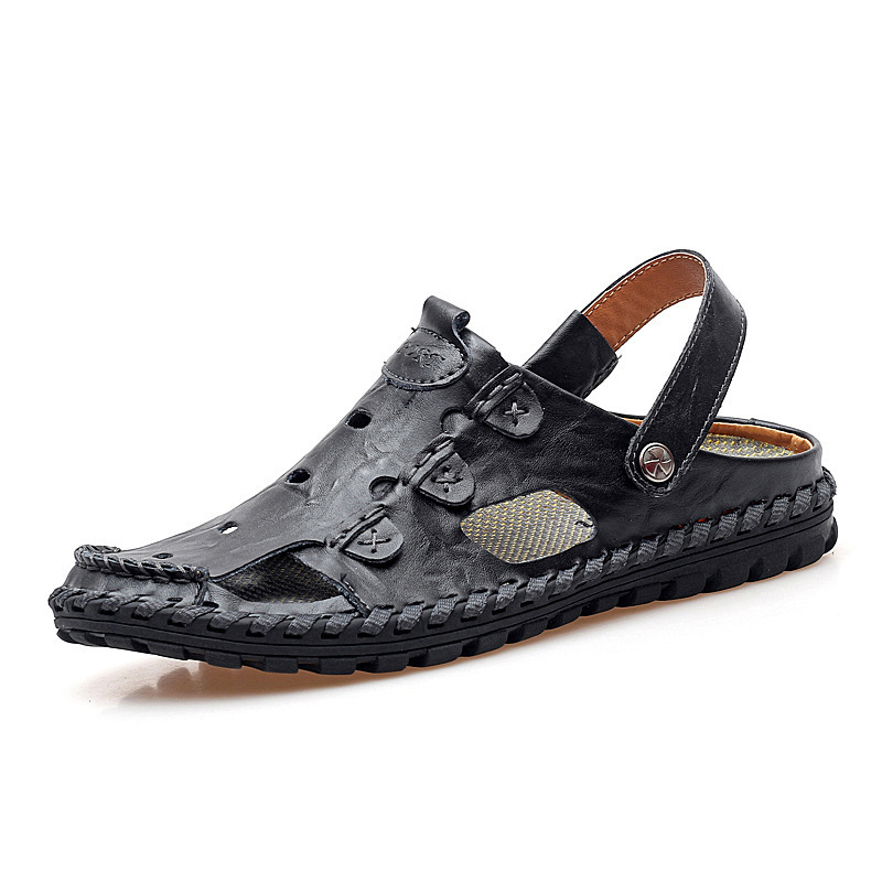 Men's Sewing Summer Sandals Slip On Beach Slipper Shoes