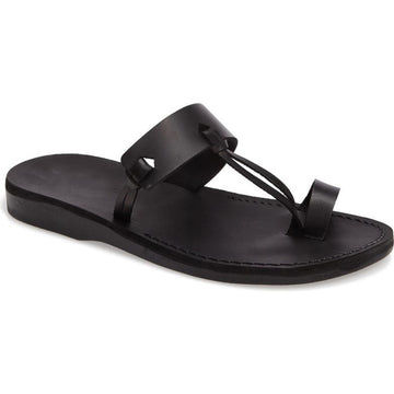 Leather Slippers Black Chappal For Men