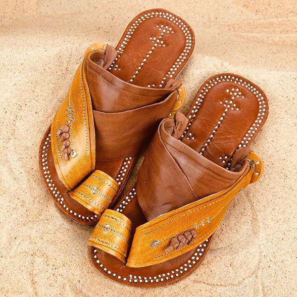 Men's Retro Summer Push Toe Beach Sandals