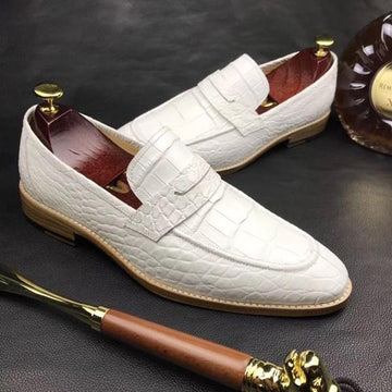 White Comfortable Formal Men's Loafers