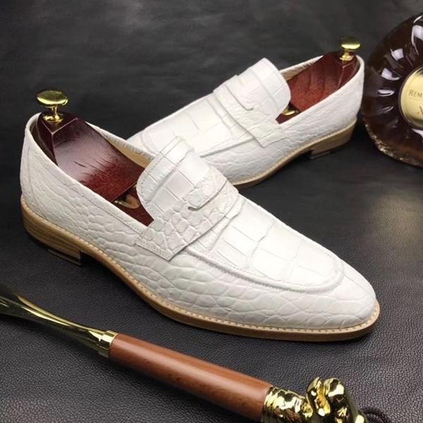 White Comfortable Formal Men's Loafers