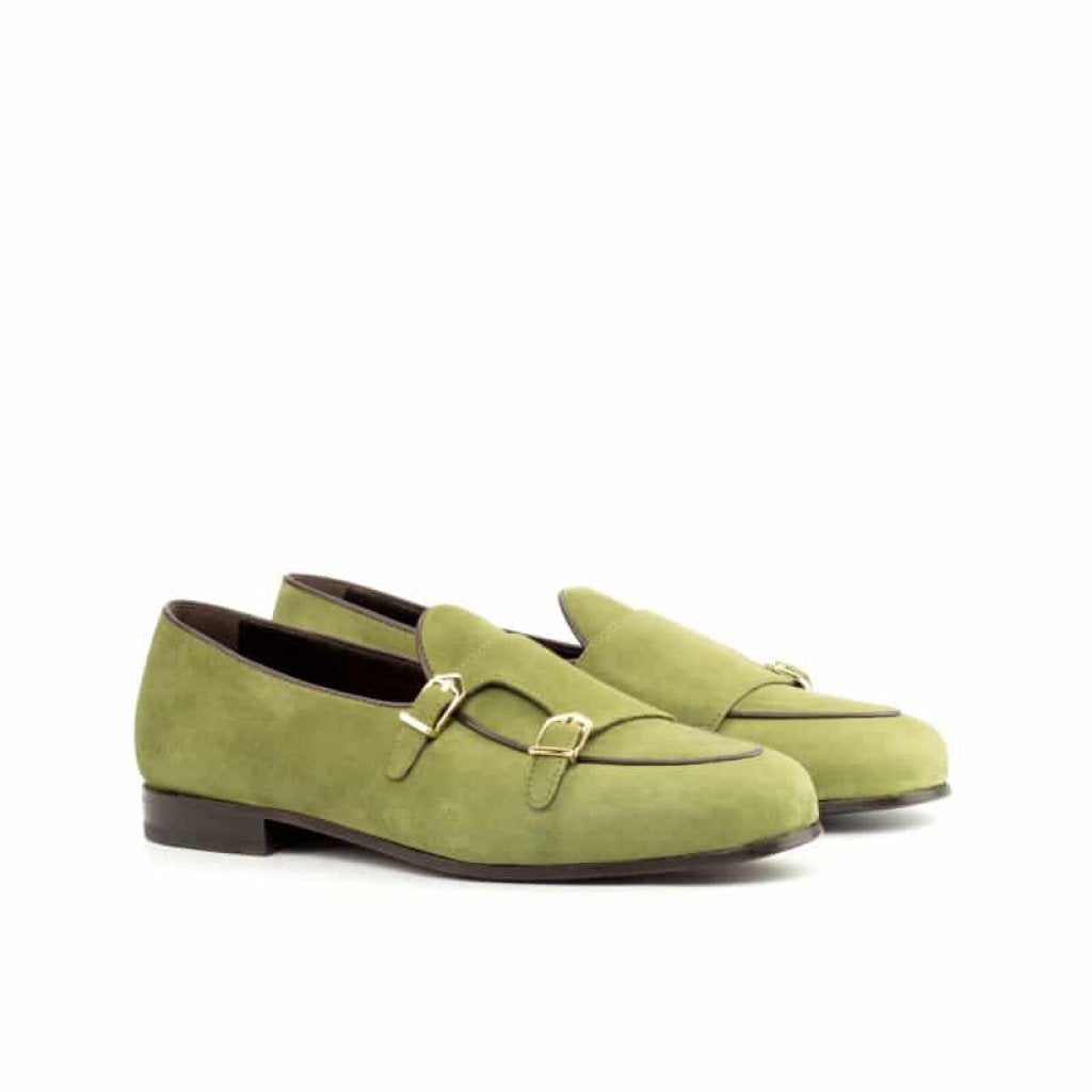 Men Green Two Buckle Casual Shoe