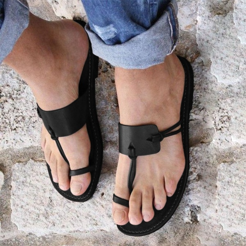 Summer Men's Retro Roman Style Leather Sandals