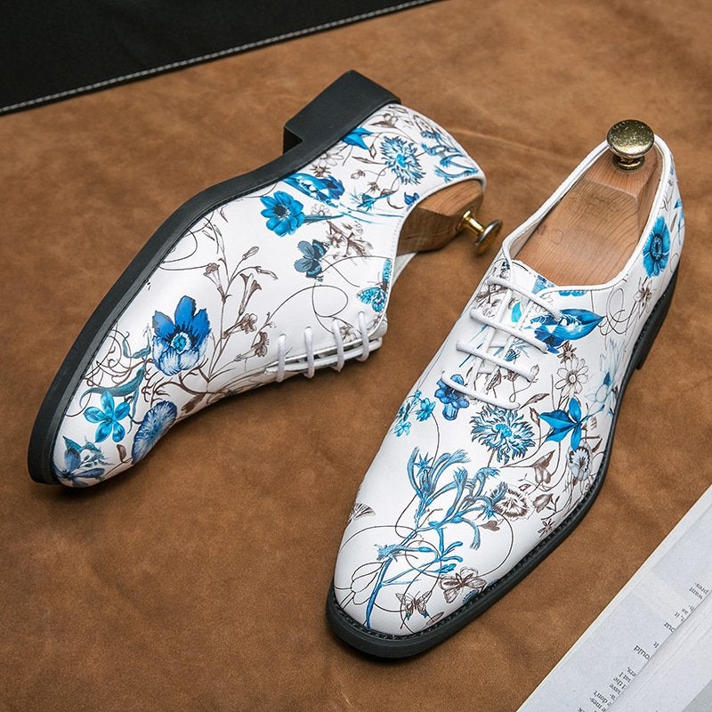 Flower Oxford Leather Shoe
