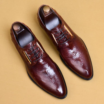 Men's Formal Business Breathable Pointed Leather Shoes