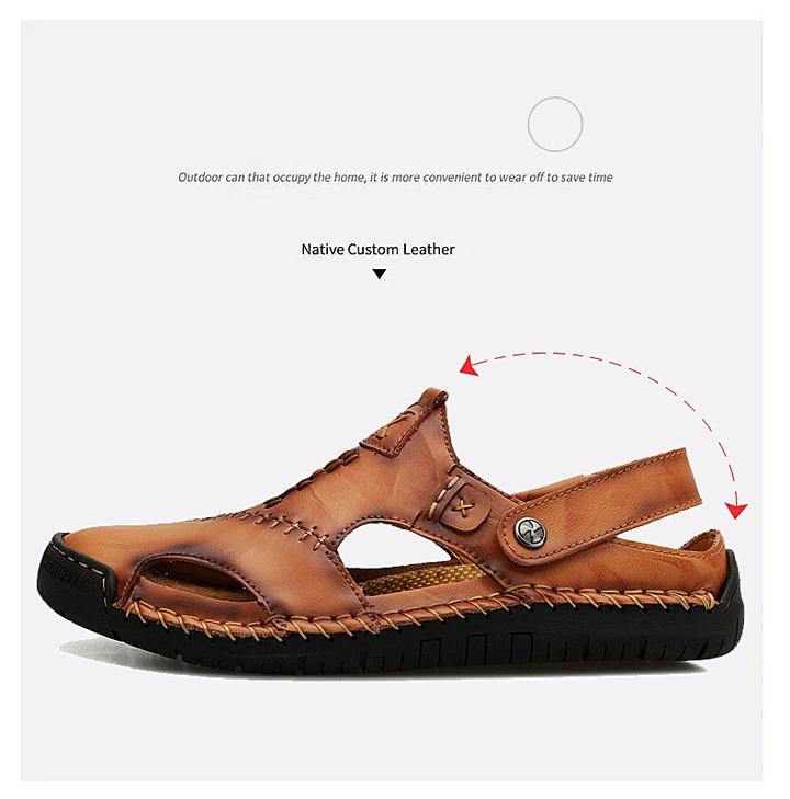 Men's Summer Handmade Soft Leather Sandals