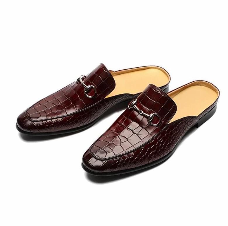 Men's Leather Shoes Casual Retro Classic Casual Slippers