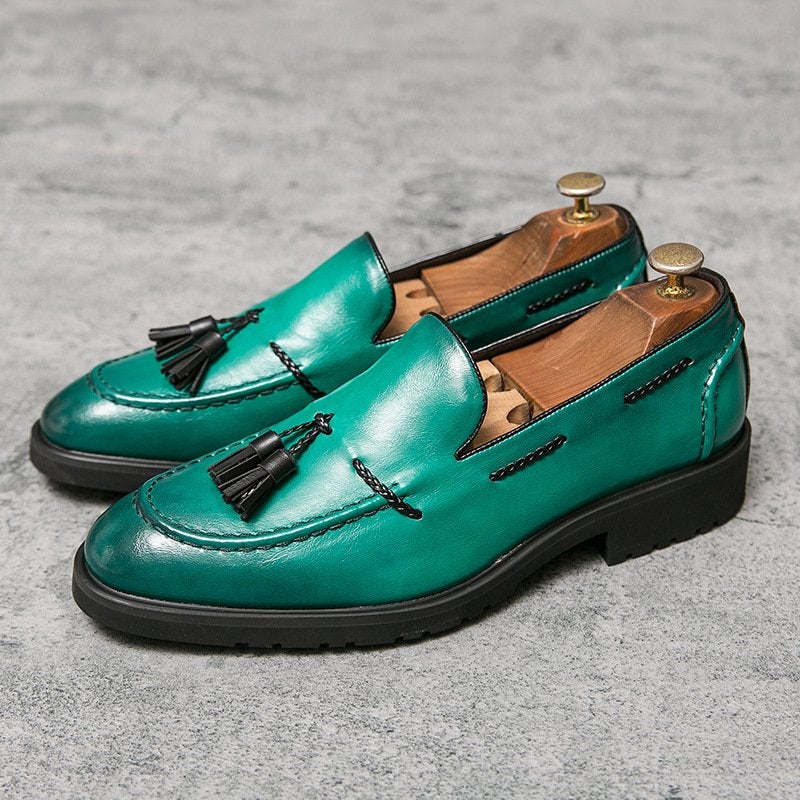 Men's Fringed Leather Shoes