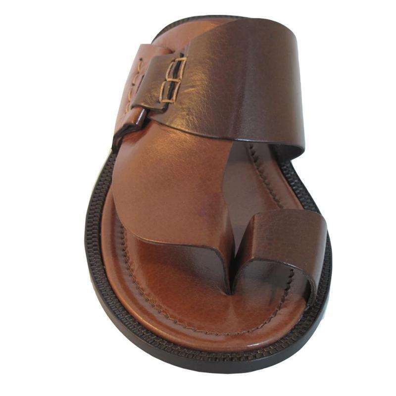 Men's Leather Casual Push Toe Sandals
